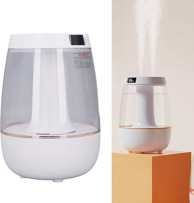 Portable Mini Humidifier, Air Humidifier White Double Spray Quiet USB 3L Large Capacity Mist Humidifier for Home, Living Room, Bedroom, Office & Car