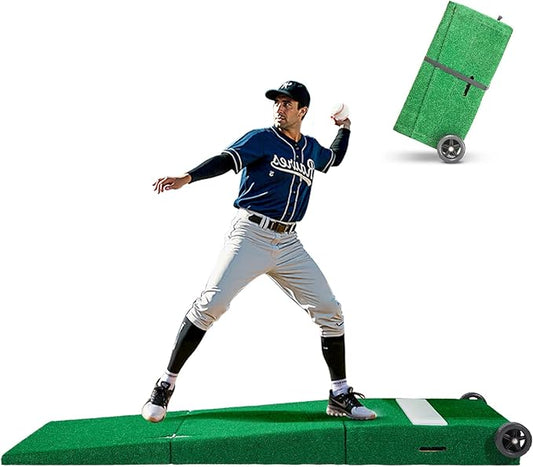 VEVOR Pitching Mound, Baseball Game Mound, Indoor/Outdoor Pitching Practice and Training Equipment, Softball Pitching Aids with Antifade Turf and Pitching Rubber