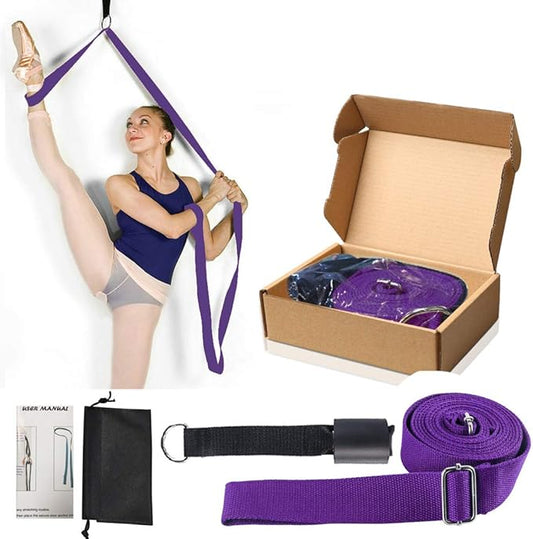 Leg Stretcher, Door Flexibility & Stretching Leg Strap - Great for Ballet Cheer Dance Gymnastics or Any Sport Leg Stretcher Door Flexibility Trainer Premium Stretching Equipment-FlexoryFit