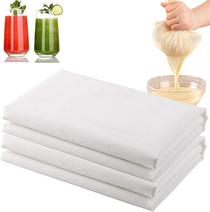 Multi Purpose Food Grade Filter Cloth for Nut Milk,Juice,Cold Brew,Home Brewing - Fine Mesh Strainer (24INX24IN)
