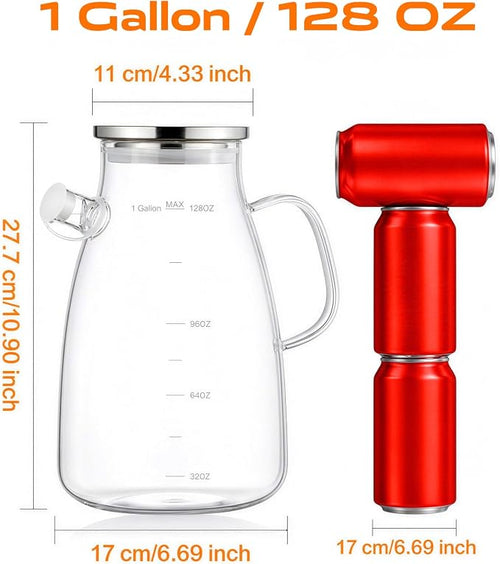 1 Gallon 128oz Glass Pitcher, Water Pitcher - Image 2