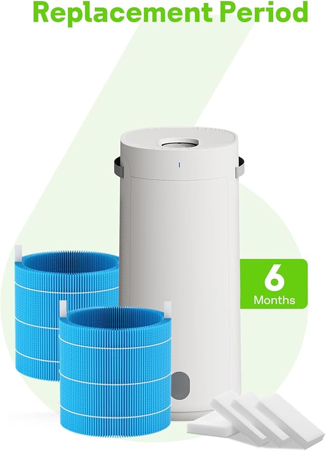 Dh3i Wick Replacement Filter Compatible with Blueair 2-in-1 Purify + Humidify Air Puri-fier, Soothing Water Vapors Through Particle & Mineral Capture, 2 Pack