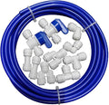 Malida 1/4 inch O.D. Length 32.8ft(10 meters) RO Water Tubing, Hose Pipe for RO Water purifiers System,+ 1/4 O.D quick connector 10pcs