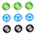 12pcs Garbage Classification Stickers Self-Adhesive Trash Can Labels by Holibanna
