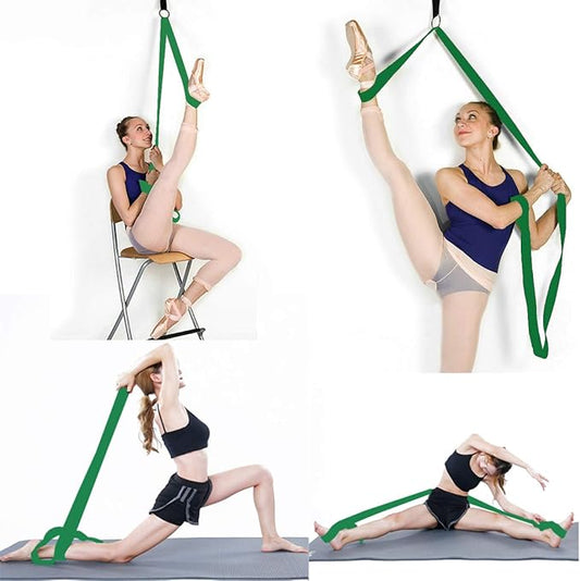 Door Flexibility & Stretching Leg Strap - Great for Ballet Cheer Dance Gymnastics or ANY Sport Leg Stretcher Door Flexibility Trainer Premium stretching equipment-FlexoryFit