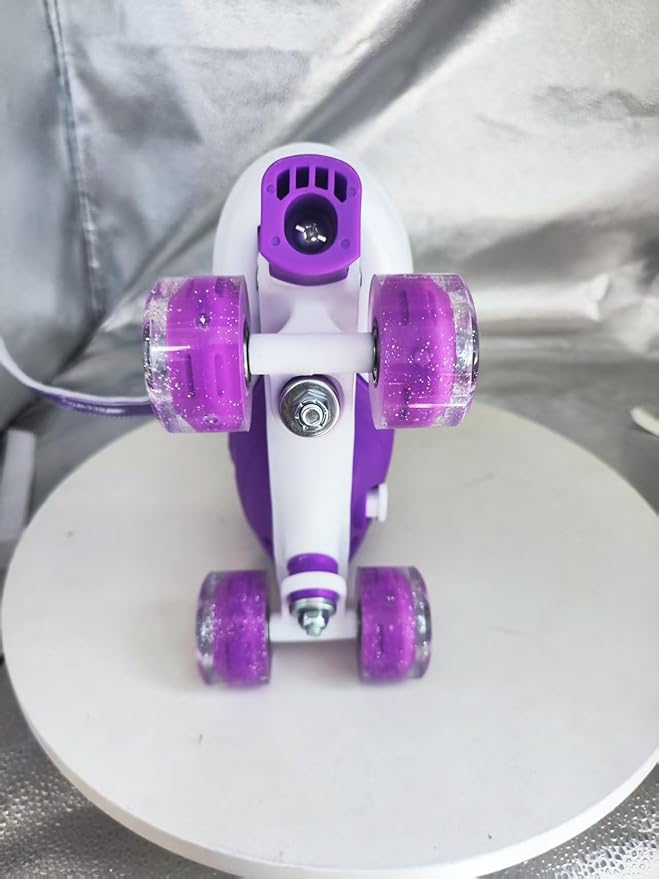 Kids Roller Skates for Girls-Outdoor 4 Size Adjustable Butterfly Quad Rollerskates for Indoor Ages 3-12 Years Beginners Children's Birthday Gift with Light Up Wheels patines para niñas Indoor-FlexoryFit