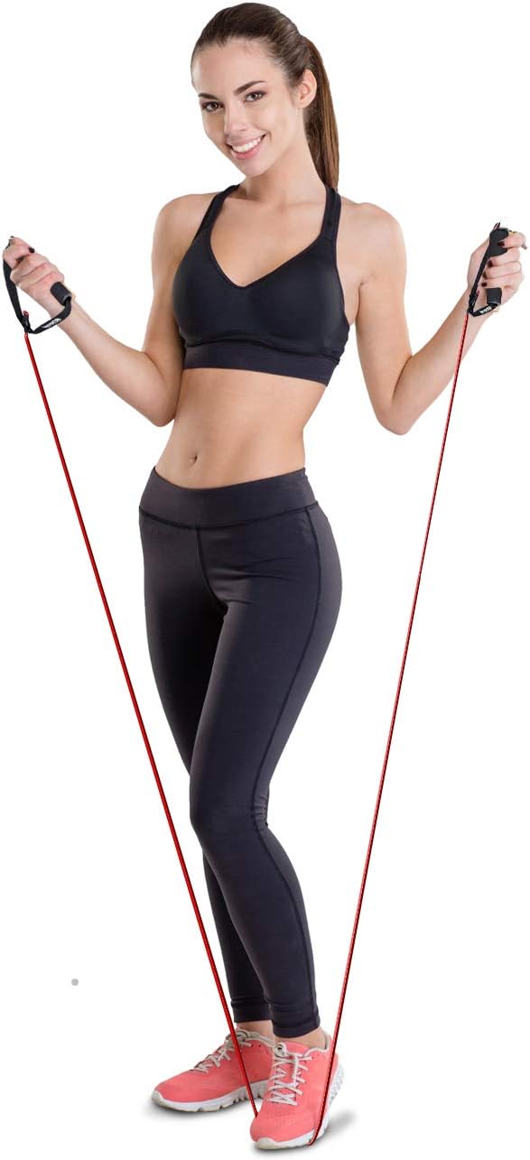 Resistance Bands with Handles and Door Anchor, Gym Resistance Tubes for Strength Training, Exercise Bands for Working Out, Physical Therapy, Home Workouts, Pilates & Crossfit-FlexoryFit