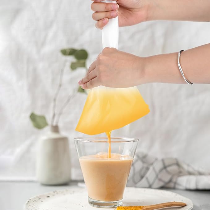 6pcs Nut Milk Bag 12 x 8 Inch Nylon Nut Bag Strainer Fine Mesh Cheese Cloth Reusable 200 Mesh Fine Mesh Bag for Straining Fruit Juice Food Strainer Professional Cold Brew Filter for Coffee Tofu