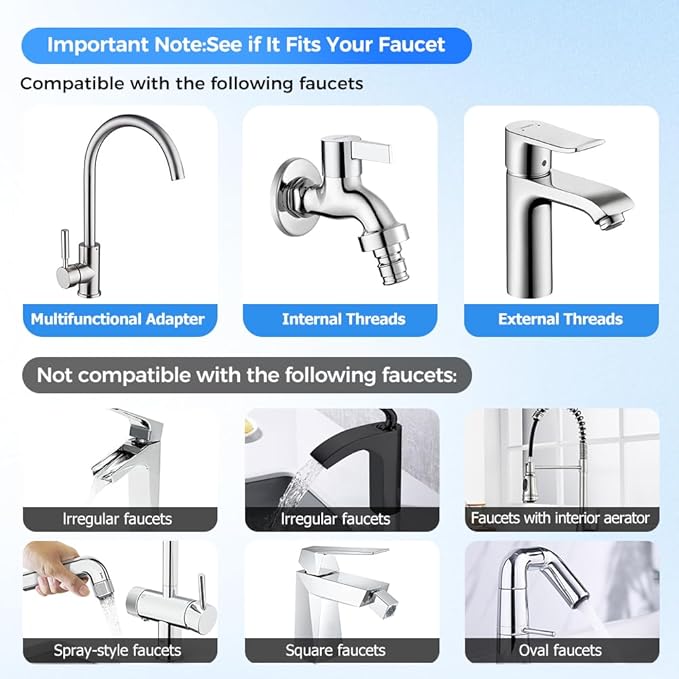Faucet Extender, Universal Sink Faucet 1080° Rotatable Faucet Aerator Extension, 2 Mode Splash Water Filter, Swivel Robotic Arm Swivel Extension Aerator Kitchen Sink Faucet Extender (1)