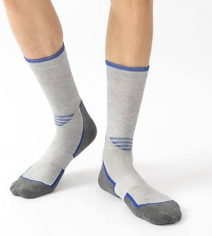 JOYNÉE 5/10 Pairs Mens Lightweight Athletic Crew Socks Cushioned Breathable Long Socks for Sports Running-FlexoryFit
