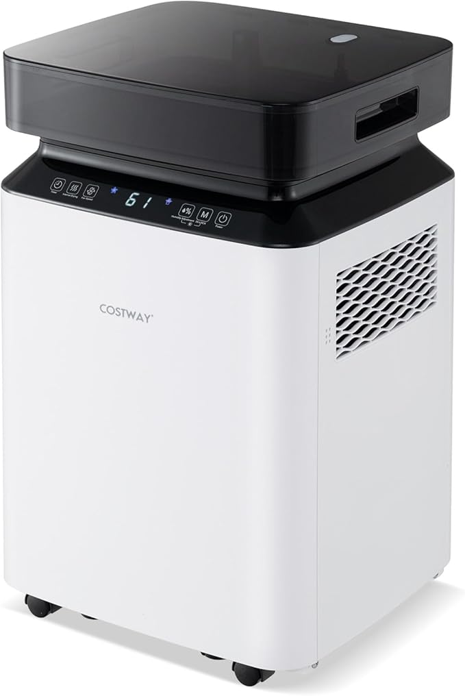 COSTWAY 70 Pints Dehumidifier with Pump, Easy Humidity Control, Multiple Drainage Options, 24H Timer & 2.2 Gal Water Tank, Dehumidifier for Basement, Home