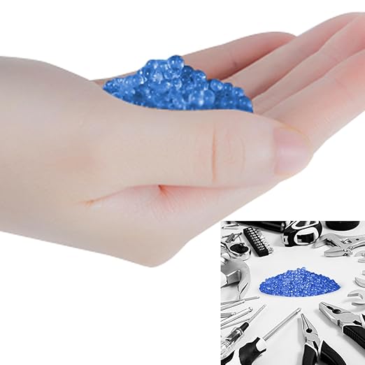 [Net Weight 32LBS] Blue Indicating Silica Gel Beads Desiccants - Rechargeable Desiccant Beads Silica Beads (Blue to Pink, 4 Packs of 8LBS)