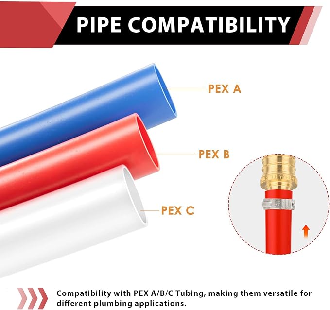 200-Pack EFIELD 3/4-inch Pex Crimp Fittings, 3/4 Inch x 3/4 Inch NPT Male NPT - Image 3