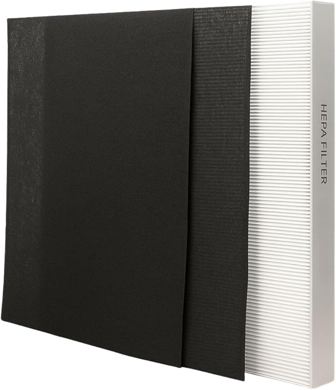 Nispira (1) True HEPA (2) Activated Carbon Replacement Filter Compatible with Coway Airmega 200M Air Purifier AP-1518R, Mighty Air AP-1512HH, 1 Set
