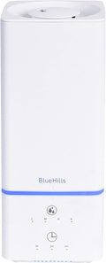 BlueHills 2000 ML Essential Oil Diffuser Humidifier Combo Square White Aroma Diffuser for Large Room Home 2 Liter Extra Large Capacity Long Run High Mist Huge Area Modern Design 2L - Solid White H201