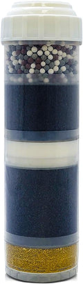 RF-8050 10-Stage Alkaline Filter – 2.5” × 10” Universal Cartridge – KDF-55, Activated Carbon, Alkaline Minerals – Reduces Lead, Chlorine, Heavy Metals, Chemicals, Bad Taste & Odor