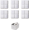 6 Pack Pet Water Fountain Replacement Filters, for 135 oz/4 L Cat Water Fountain Cordless, 6 Months Set of Ultra Quiet Pet Dispenser Stainless Steel, White 6 Count