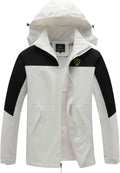 GIISAM Rain Jacket for Men, Mens Waterproof Raincoat Lightweight Rain Jackets Outdoor Rain Coat Windbreaker with Hood