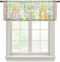 Easter Sheer Valances for Windows 42"x12", Light Filtering Kitchen Curtains by Unknown
