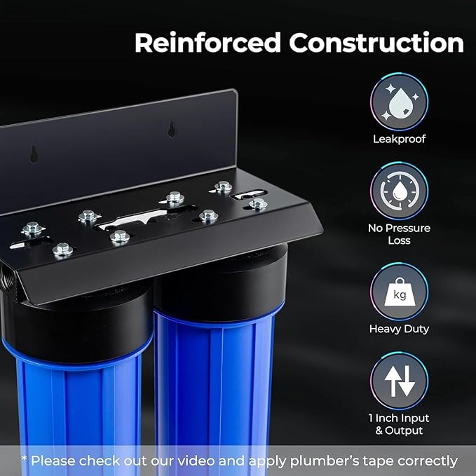 iSpring WGB22B-KS+AHPF12MNPT16X2 2-Stage Whole House Water Filter System w/ - Image 2