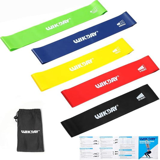 Resistance Bands for Working Out Exercise Loop Bands Workout Bands Set for Men Women Body Stretching, Crossfit Training, Home Workout, Physical Therapy, Booty Legs, Set of 5-FlexoryFit