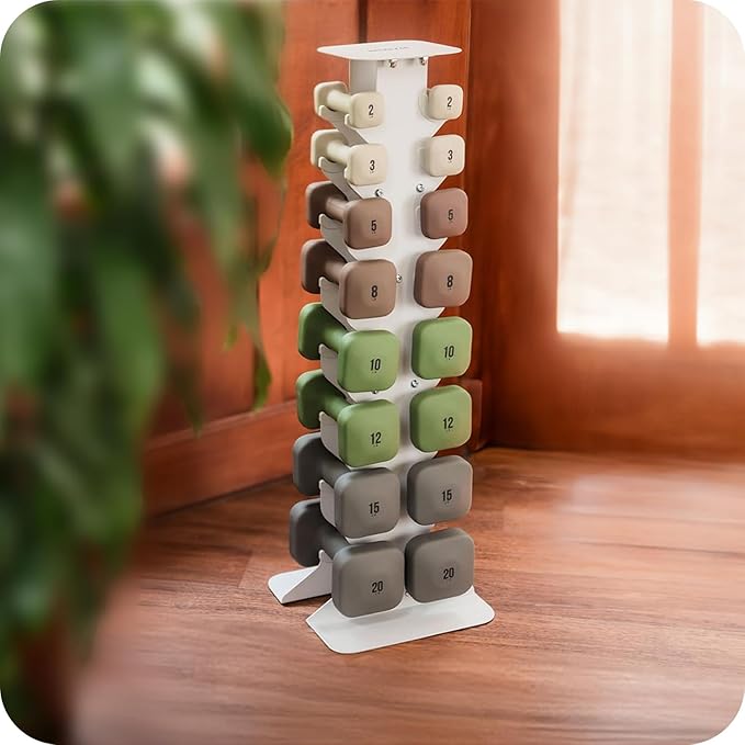 SafeGrip Dumbbells, Anti-Slip, Anti-Roll, Thick Handles, Free Weights, Square Dumbbells for Secure Workouts at Home, Weightlifting, and Personal Training-FlexoryFit