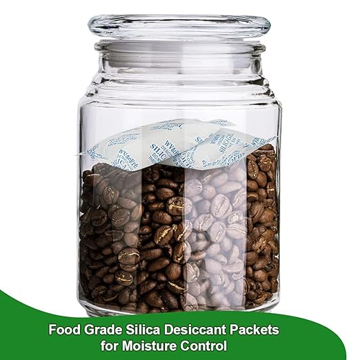 30 Gram(20Packs) Food Grade Moisture Absorber Silica Gel Desiccant Packets for Storage,Desiccant Beads Silica Gel Packs for Moisture Control