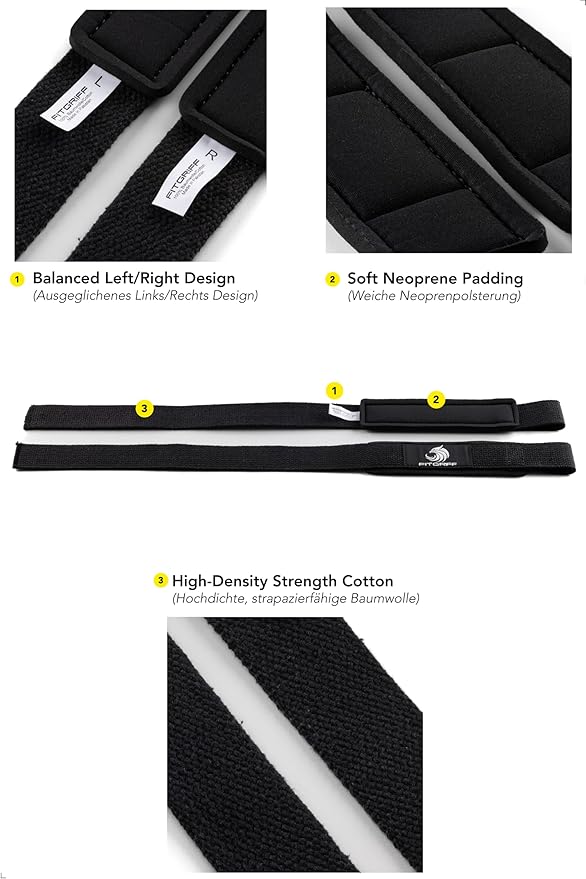 Fitgriff® Lifting Straps & Wrist Wraps (Bundle) Superior Support for Weightlifting & Gym Workouts - for Men and Women-FlexoryFit