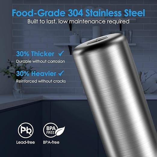 Waterdrop AS13 Under Sink Water Filter System, Reduces Lead, Chlorine, Bad Taste & Odor, PFAS, NSF/ANSI 42 Certified, No Drilling Required 6 Stage Stainless Steel Under Sink Water Filtration System