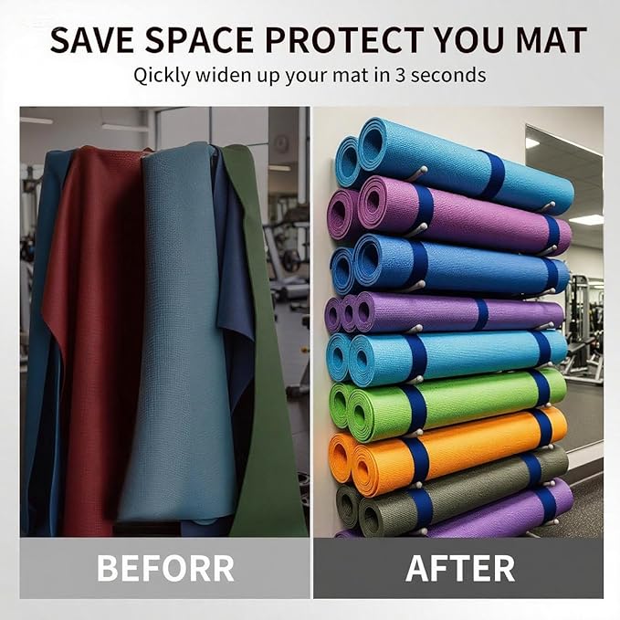 25" Yoga Mat Strap | Slap Band Holder for Carrying and Storage Mats | Rolled Scrunchie Yoga Essential Accessory-FlexoryFit