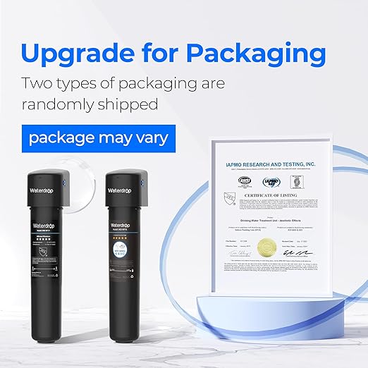 Waterdrop 15UA Under Sink Water Filter System, Reduces Lead, Chlorine, Bad Taste & Odor, Under Counter Water Filter Direct Connect to Kitchen Faucet, NSF/ANSI 42 Certified, 16000 Gallons, USA Tech