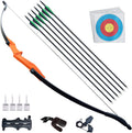 D&Q Archery Bow and Arrow Set for Adults Beginner Teenagers Youth, Takedown Recurve Bow 20lbs 30lbs 40lbs Left and Right Handed Bow, Recurve Bow Set for Outdoor Target Practice