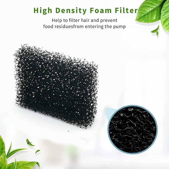 6 PCS Cat Water Fountain Filter, Replacement Filters and Sponges for E versweet Solo 2/Solo SE Pet Water Fountain