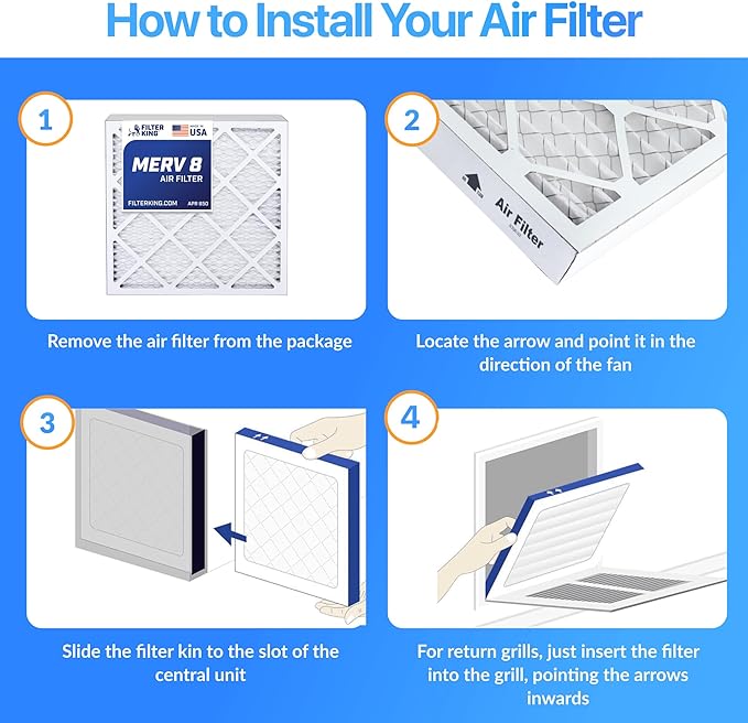 Filter King 14x18x1 Air Filter | 12-PACK | MERV 8 HVAC Pleated A/C Furnace - Image 4