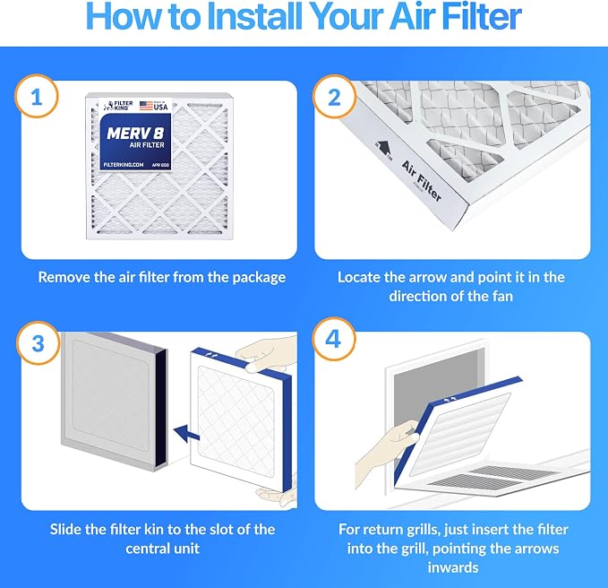 Filter King 16.38x21.5x1 Air Filter | 12-PACK | MERV 8 HVAC Pleated A/C Furnace - Image 4