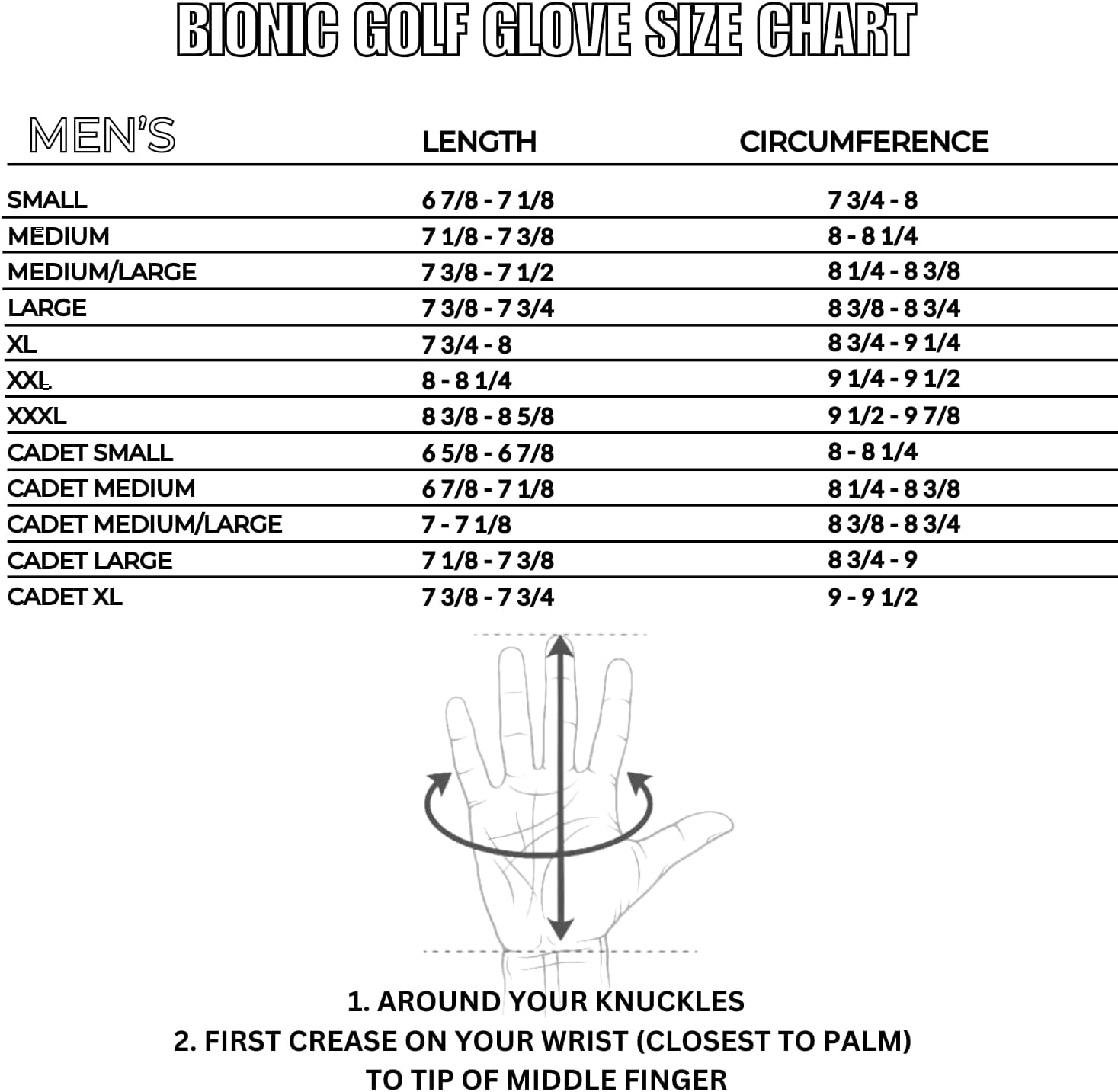 Bionic Men's ReliefGrip 2.0 Golf Glove