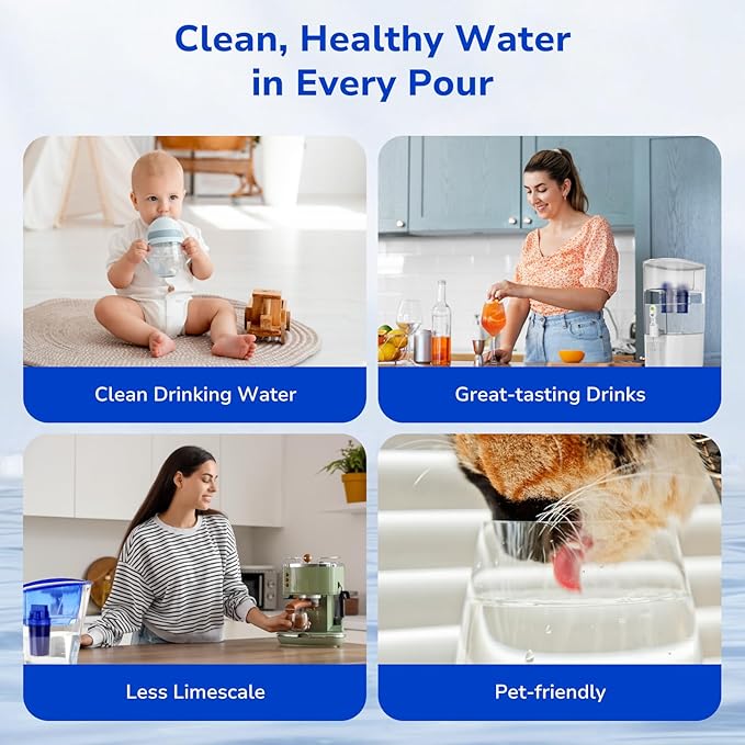 Fil-Fresh 6-Pack Water Filters Replacement for All PUR, PUR Plus Pitchers & Dispensers, Replaces PPF900Z, NSF Certified, Removes Impurities & Odor, 12-Month Supply