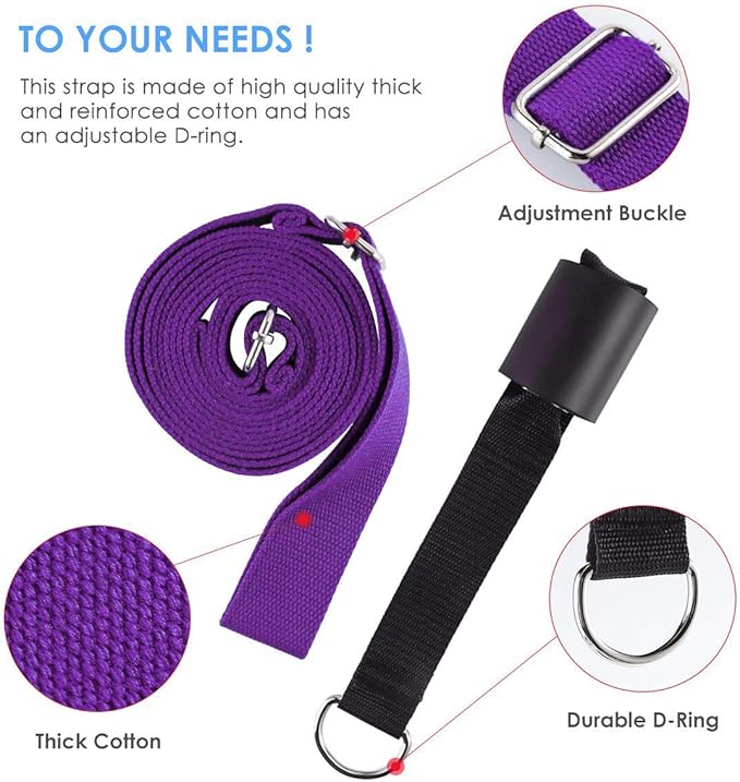 Leg Stretcher, Door Flexibility & Stretching Leg Strap - Great for Ballet Cheer Dance Gymnastics or Any Sport Leg Stretcher Door Flexibility Trainer Premium Stretching Equipment-FlexoryFit