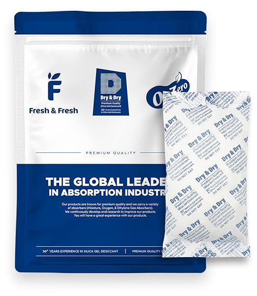 Dry & Dry 300 Gram [10 Packets] Silica Gel Packets Desiccants, Silica Packets - Rechargeable Silica Gel Packs, Desiccants Packets, Silica Gel