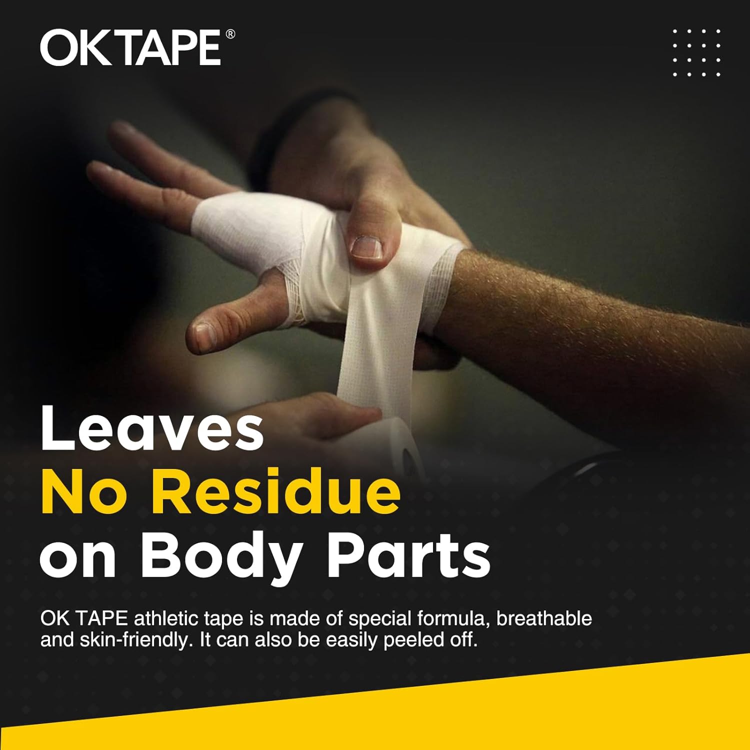 OK TAPE Athletic Tape Finger Tape, Extra Strong Adhesive Sports Tape for Weightlifting, Climbing, Basketball, Volleyball, Black 3 Rolls 1.5" x 15yds and 1 Roll 0.5in x 15yds