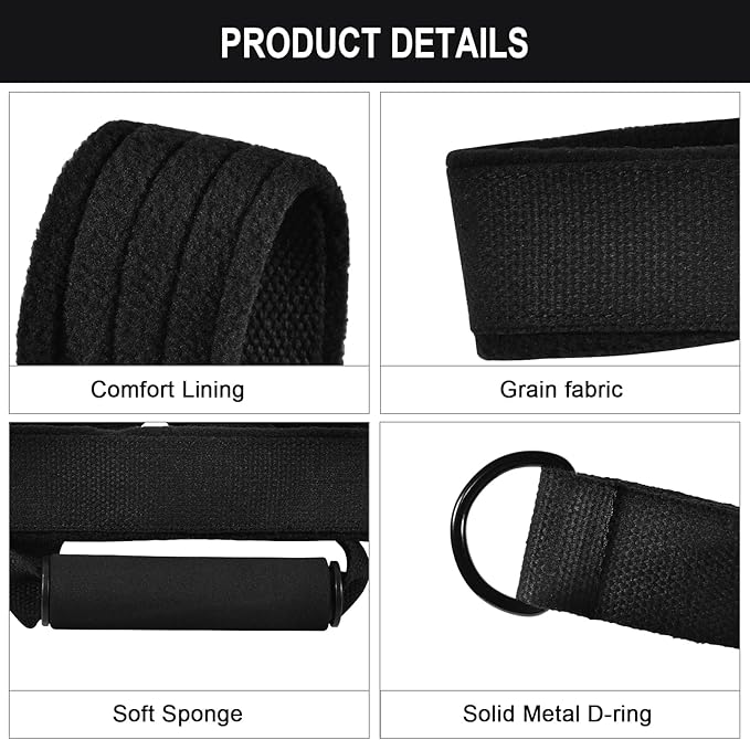 Pilates Double Loop Straps for Reformer, D Ring Straps Handle, Yoga Exercise Straps, 2 PCS-FlexoryFit