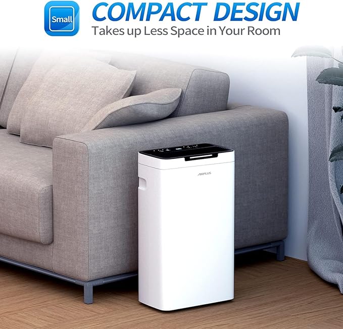 AIRPLUS 1,500 Sq. Ft Dehumidifier for Basement, 30 Pints Powerful Dehumidifier for Home, Large Rooms, Bedrooms, Sufficient Capacity Water Tank with Drain Hose (AP2011N)