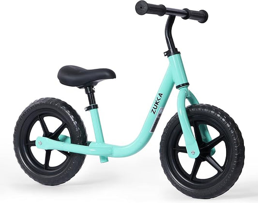 12 inch Toddler Balance Bike Adjustable Handlebar & Seat Anti-Slip Grip Suitable for 2-5 Years Old with Footrest Lightweight for Tolddlers Boys Girls Multiple Colors to Choose-FlexoryFit