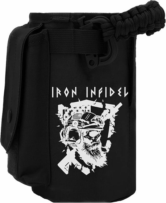 Iron InfideI Battle Bottle Sleeve - 64 oz and 32 oz Water Bottle Sleeve Only for Half Gallon 1L Steel Water Bottle | Rugged Cover with Molle for Versatile Design with Storage for Phone, Wallet & Keys-FlexoryFit