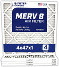 Filter King 4x47x1 Air Filter | 4-PACK | MERV 8 HVAC Pleated A/C Furnace Filters | MADE IN USA | Actual Size: 4 x 47 x .75"