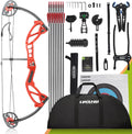 Compound Bow Archery Sets for Youth & Kids,Beginners, Right Hand Compound Bows, Draw Length 18"-27",15-30 lbs Draw Weight, 260fps, Hunting Bow Archery Arrows Set