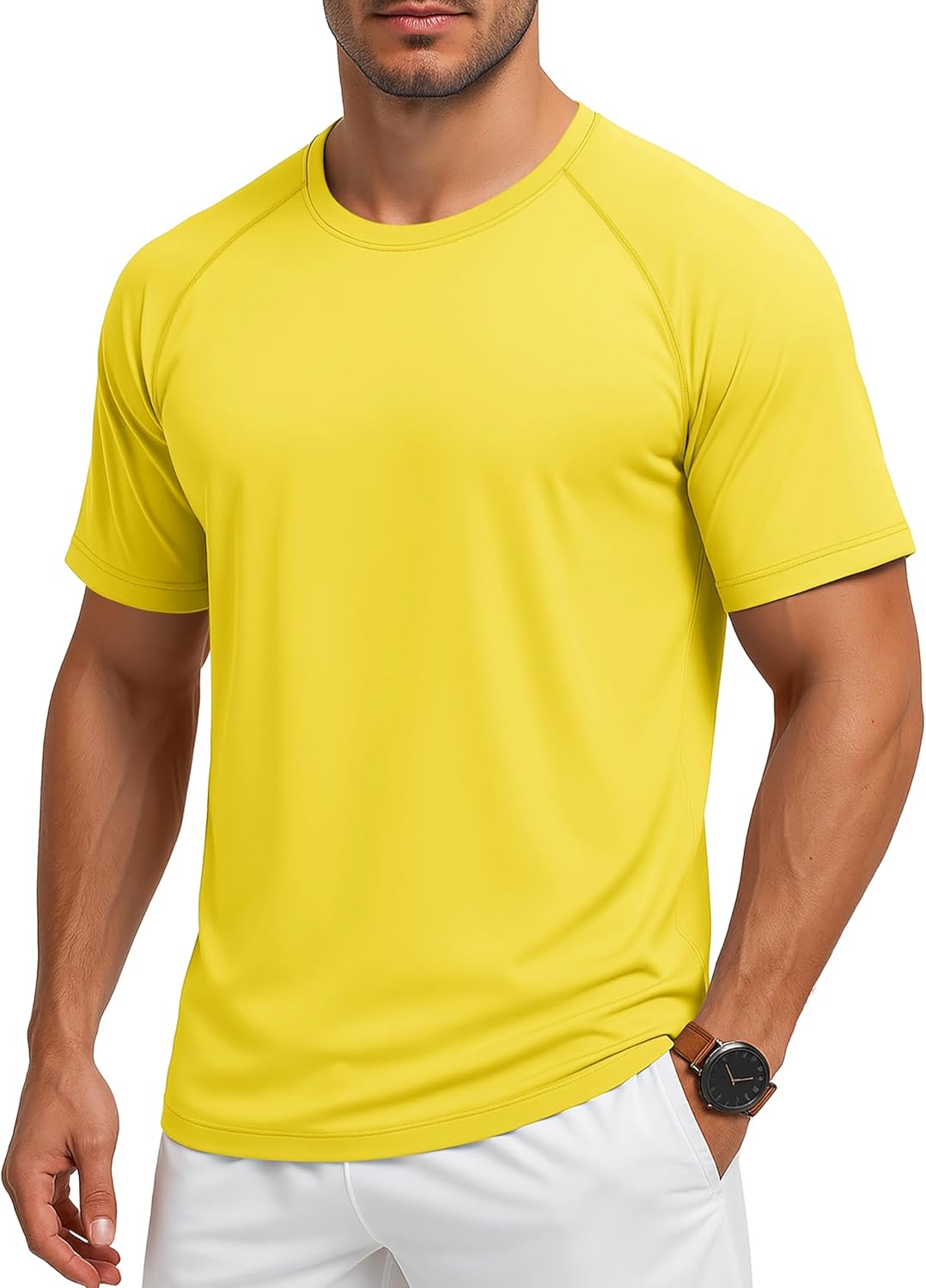MAGCOMSEN Men's Short Sleeve UPF 50+ Sun Protection Shirts Quick Dry Athletic T-Shirt Hiking Running Swimming Rash Guard
