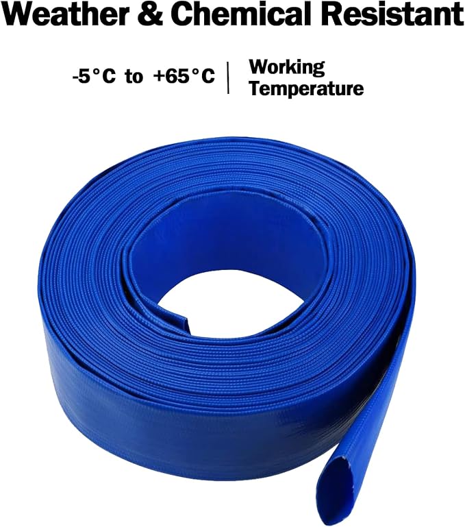 Eastran 3”Diameter x 50ft Blue Backwash Hose - Image 8