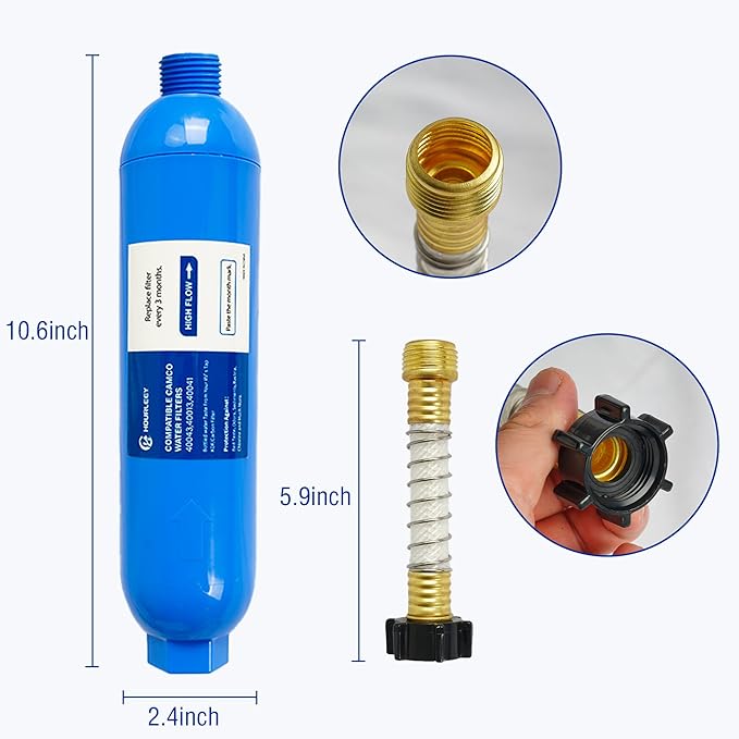 Hourleey 4 Pack RV Inline Water Filter - Image 2