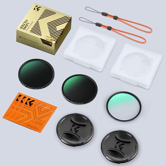 K&F CONCEPT 72mm CPL MCUV ND1000 Lens Filter 2 Lens Caps Kits Waterproof - Image 7